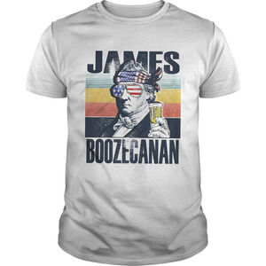 James Boozecanan Wine American Flag Veteran Independence Day Vintage Retro Shirt